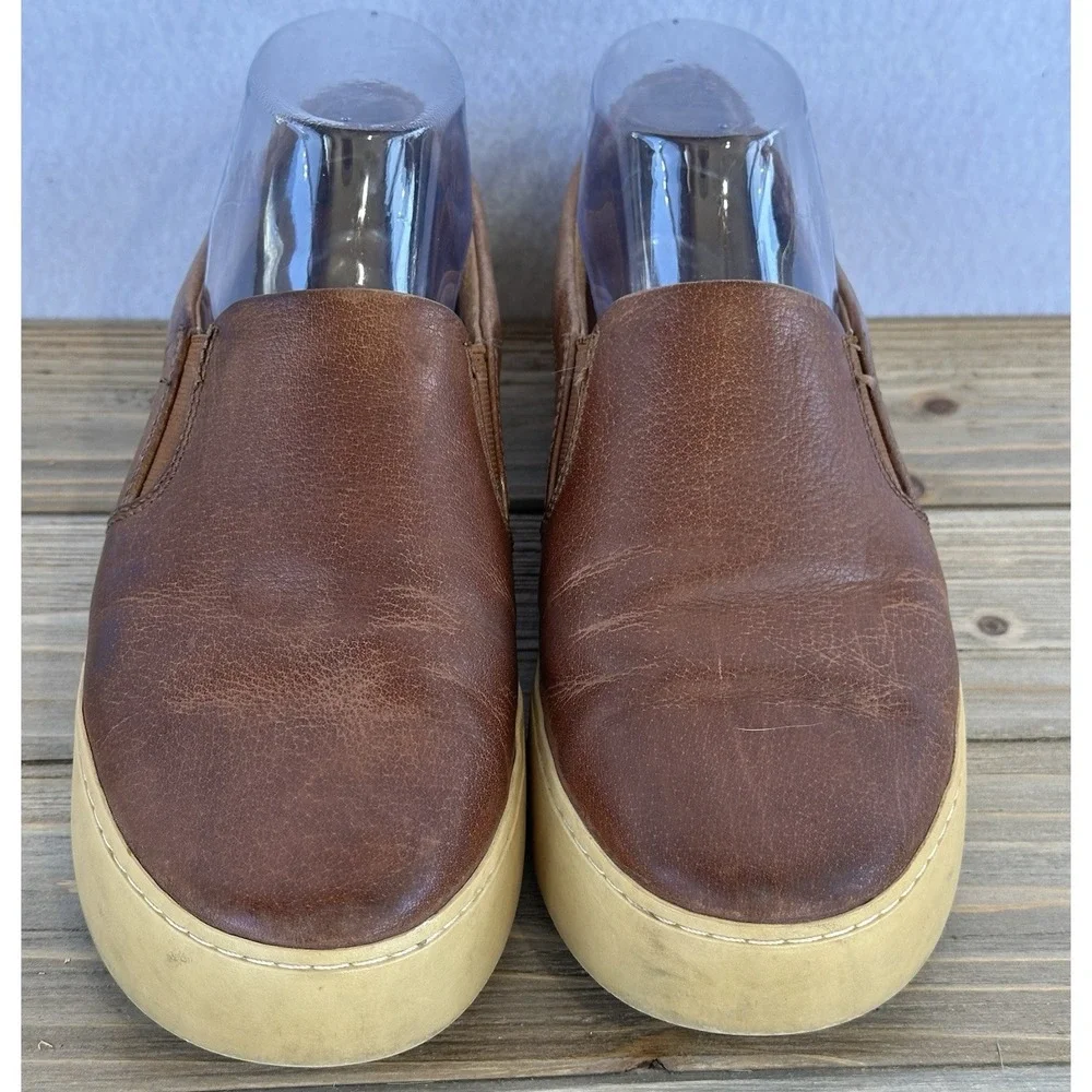 Frye Ivy Slip On Leather Comfort Capsule Natural Women 8.5 Brown Good